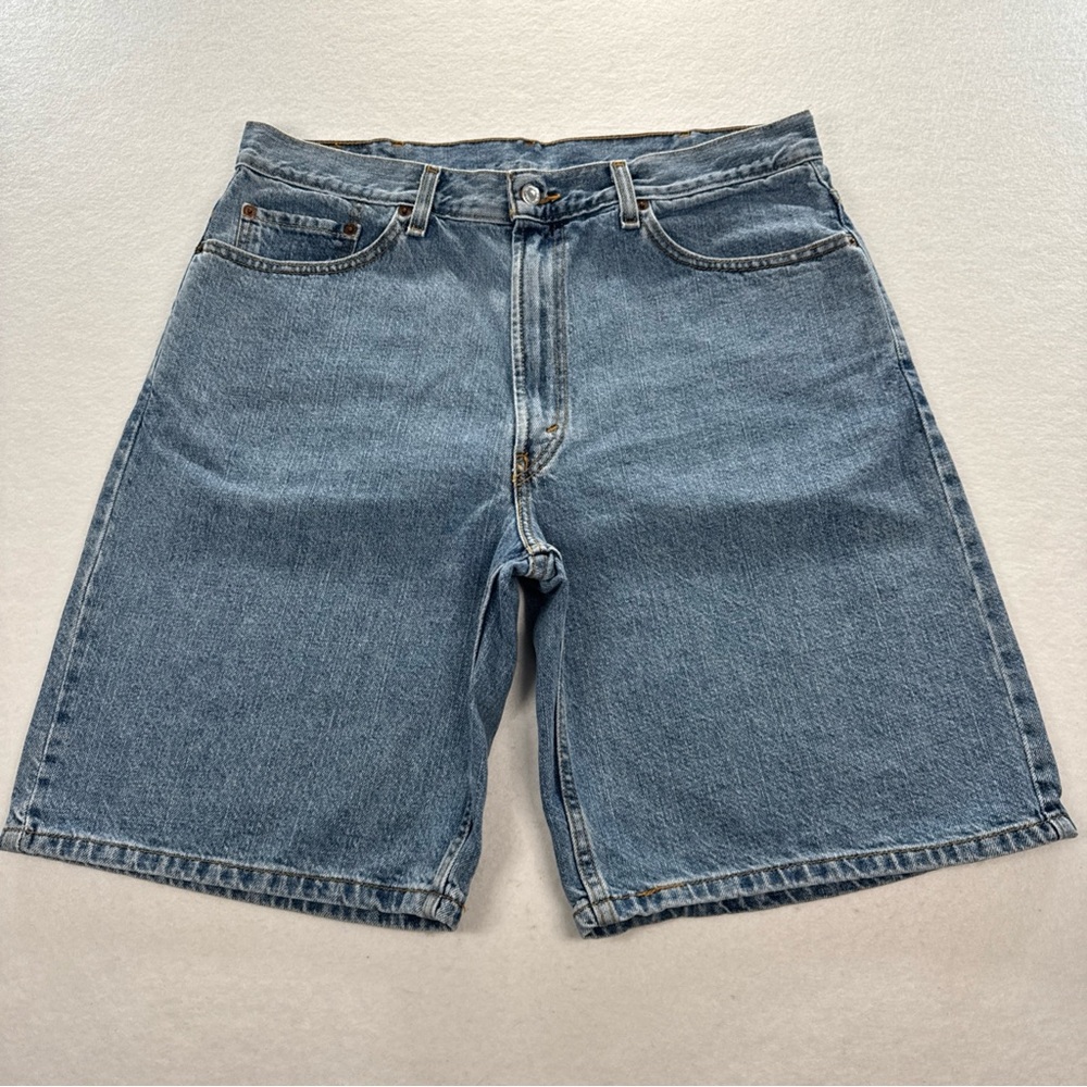 Y2K Levi’s 550 Jean Shorts Fits Mens 36 Blue Relaxed‎ Fit Loose Baggy Jorts 9.5”